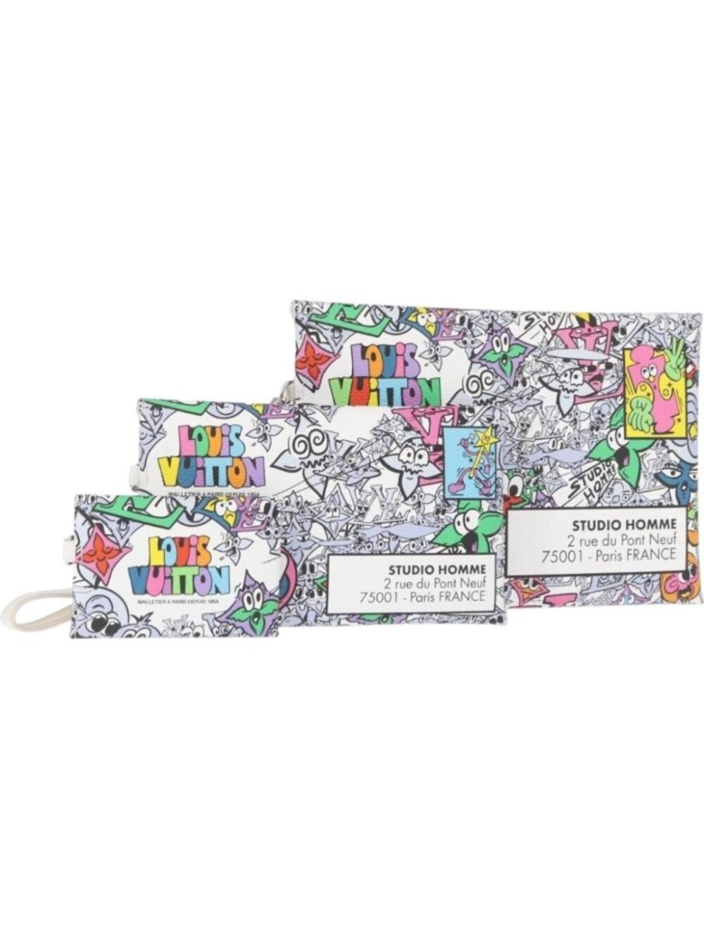 LOUIS VUITTON Monogram Comics Trio Envelope Pouch M82014